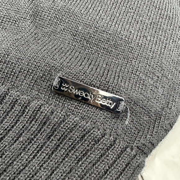 SWEATY BETTY Merino wool Black oversized long sleeve crew neck woman sweater XS - Picture 9 of 12